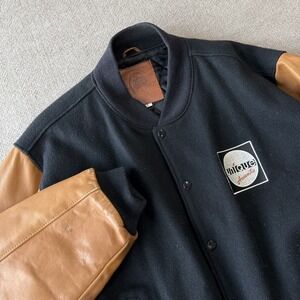 Golden Bear Made in USA Wool Leather Varsity Bomber Jacket Men's Size L